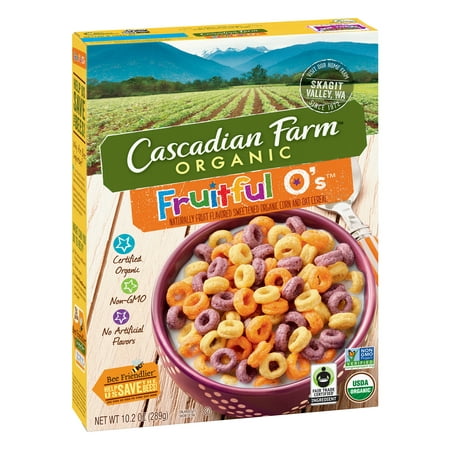 (2 Pack) Cascadian Farm Organic Cereal, Fruitful O's, 10.2