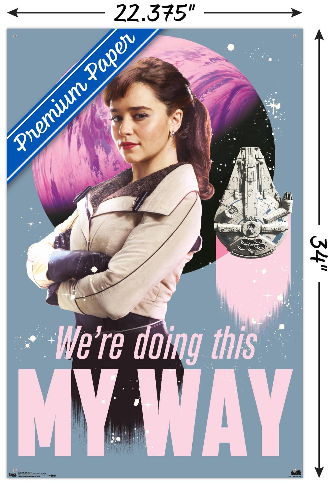 Star Wars: Solo - Qi'Ra Wall Poster with Push Pins, 22.375" x 34"