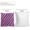 thumbnail image 3 of Nestl Velvet Throw Pillow Covers Solid Square Soft Decorative Pillow Cover for Sofa, 24" x 24", Lavender Dream, Pack of 2, 3 of 8