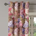 thumbnail image 3 of Ambesonne Floral Grommet Curtain, Lilac Rose and Magnolia Art, 50"x60", Cinnamon Pink and Violet, 3 of 5