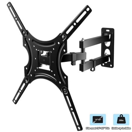 14-55 inch full motion tv wall mount with swivel and articulating tilt arm tv wall bracket