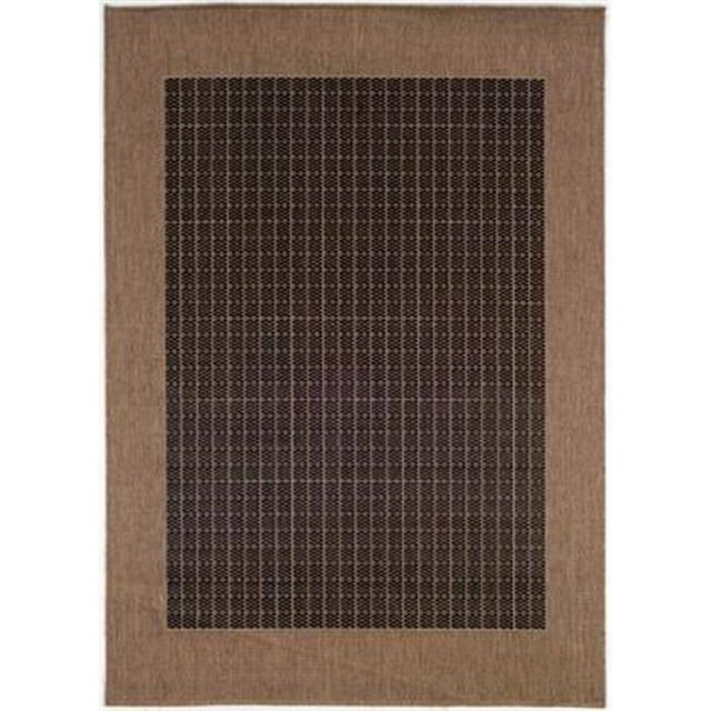 Couristan 10053012076076Q 7 ft. 6 in. x 7 ft. 6 in. Recife Checkered Field Rug - Grey & White