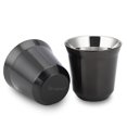 thumbnail image 1 of Easyworkz Tasse à Espresso en Acier Inoxydable 2,5 oz Noire à Double Paroi Isolée (Ensemble de 2), 1 of 6