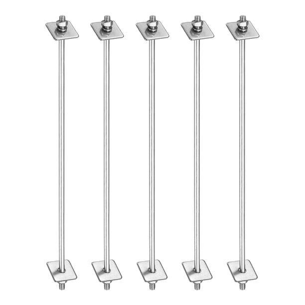 Juego de tornillos de perno roscado de doble extremo de acero inoxidable 304 de 5 paquetes M5x200mm