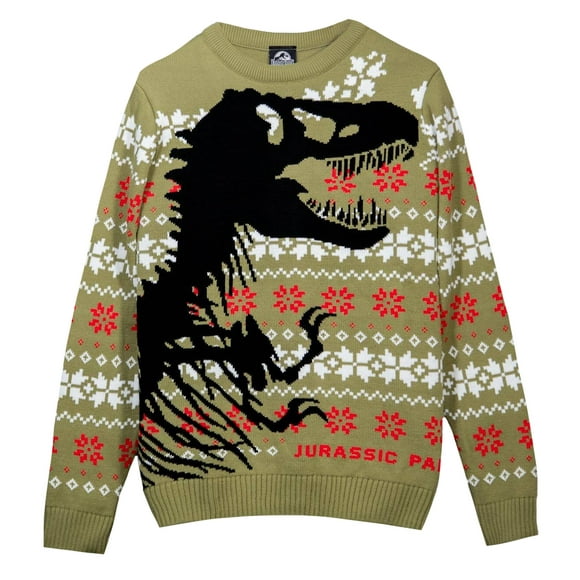 Jurassic Park  Adult Dinosaur Skeleton Knitted Ugly Christmas Sweaters