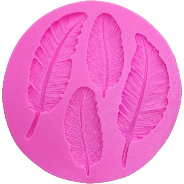 Molde de silicona con forma de pluma de pájaro pequeño, apto para uso alimentario, ideal para chocolate, dulces, helados, cupcakes y decoración de tartas.