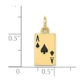 thumbnail image 3 of 10k Enameled Ace of Spades Card Charm, 3 of 4