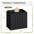 thumbnail image 6 of SONGMY 31 Gallon Resin Deck Box Waterproof Indoor Outdoor Storage Boxes for Patio Furniture Cushions and Garden Tools (Black, 31gallon-2 Packs), 6 of 7
