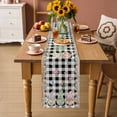 thumbnail image 2 of Easter Table Runner 120 Inches Long Farmhouse Dress Scarves, Vintage Gnomes Bunny Eggs Black Buffalo Plaid Dining Tablerunner for Coffee Table/Kitchen Island/Party Décor, 13" x 120", 2 of 8