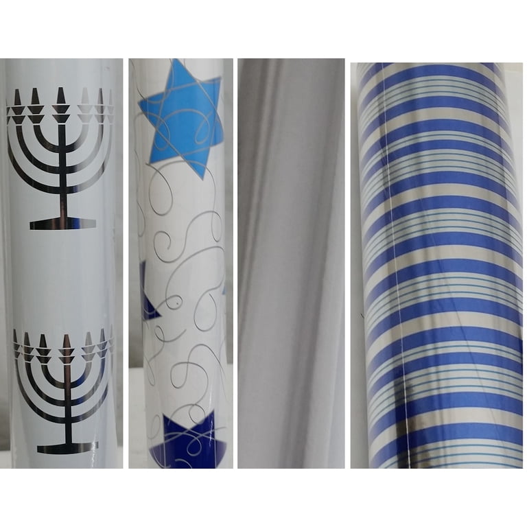 Hanukkah Wrapping Paper Set with Bows and Tags photo 2