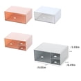 thumbnail image 3 of Box Organizer Storage Drawer Shelf Cosmetics Brush Lipsticks Nail Boxes Drawers Cosmetic Sundries Dressing Makeup Case Table Sorting Rack Supplies Red Three Grid, 3 of 9