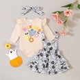 thumbnail image 2 of Conjunto de disfraz de fantasma de manga larga para niñas de Halloween, bolsa, traje de gateo, falda con tirantes y diadema, 2 of 6