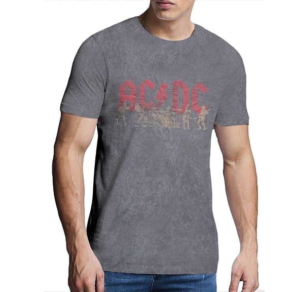 AC/DC Unisex T-Shirt Vintage Silhouettes (Wash Collection) (X-Large)