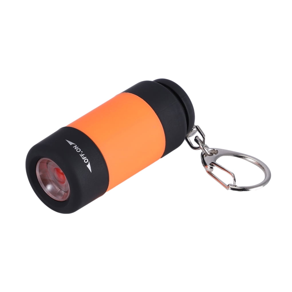 Portable Mini LED Flashlight Rechargeable USB Light Keychain Outdoor Lamp Torch 