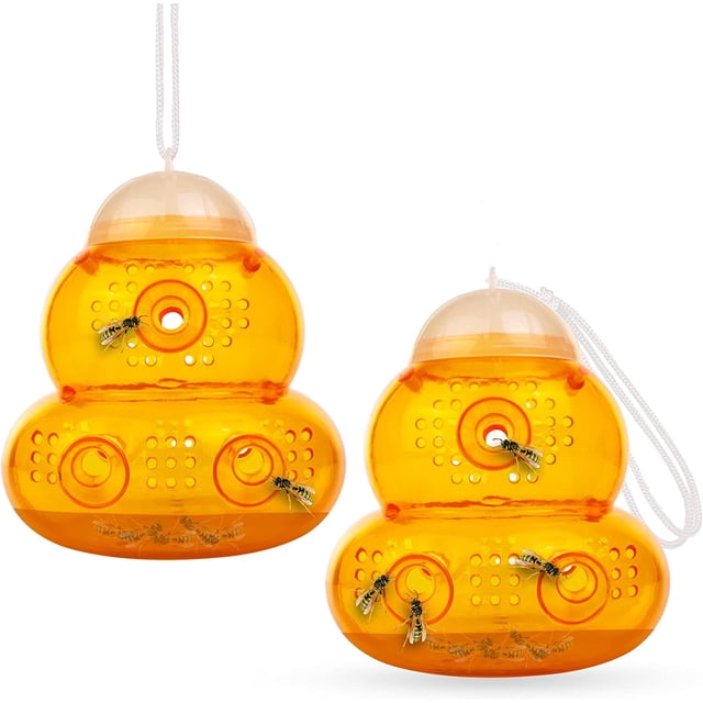 Trampa para avispas - Atrapaavispas, Trampa para abejas, Trampa para avispas amarillas, Trampa para moscas de la fruta, Trampa para avispones, Interior, Exterior, Forma de reloj de arena