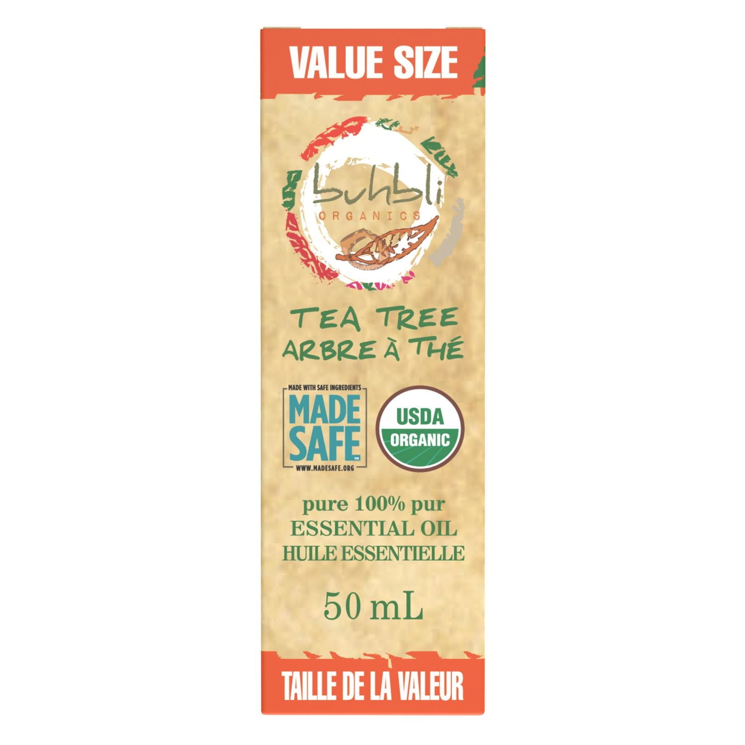 Buhbli Organics - Organic Tea Tree Essential Oil, 50ml VALUE SIZE