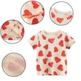 thumbnail image 2 of LYMAYTER Girls Cotton T-Shirts for Kids Toddler Cute Short Sleeve Tees Baby Summer Versatile Tees Shirts for 1-8 Years, 2 of 9