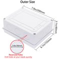 thumbnail image 2 of GFDYREE Junction Box, Project Box with Reserved Holes IP65 Waterproof Dustproof Electrical Box ABS Plastic Project Enclosure White 7.9 x 6.1 x 3.1 Inch, 2 of 6