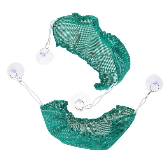 FRCOLOR  2 Pcs Fabric Hammock for Bearded Dragons Lizard Cage Accessories Green