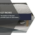 thumbnail image 3 of alazyhome King Size Upholstered Platform Bed Frame, Easy Assemble, Blue Velvet, 3 of 6