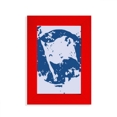thumbnail image 1 of Drapeau Bleu Design Rond Illustration Modèle Photo Affichage Art Cadre Photo Rouge, 1 of 4