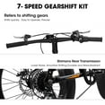 thumbnail image 6 of 20 Inch Fat Tire Bike Adult 7 Speed Mountain Bike, Dual Disc Brakes, High Carbon Steel Frame, Front Suspension, Mountain Buggy, City Commuter City Bike, Fat Tire Bike   Black, 6 of 6
