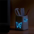 thumbnail image 4 of Pegatinas de interruptor de mariposa pequeñas luminosas azules, pegatinas de decoración para interruptor de dormitorio y sala de estar, 6 uds., 4 of 5