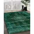 thumbnail image 2 of Ahgly Company Indoor Square Abstract Deep Teal Green Abstract Area Rugs, 5' Square, 2 of 6