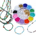 thumbnail image 3 of Glass Beads Alphabet Beads Acrylic Letter Beads Elastic String Cords DIY Craft, 3 of 3