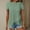 Army Green, variant on Summer Short Sleeve Tops for Women Eyelet Tshirt Round Neck Pullover Tees Solid Color Blouse Top Ruffle Hem T Shirt
