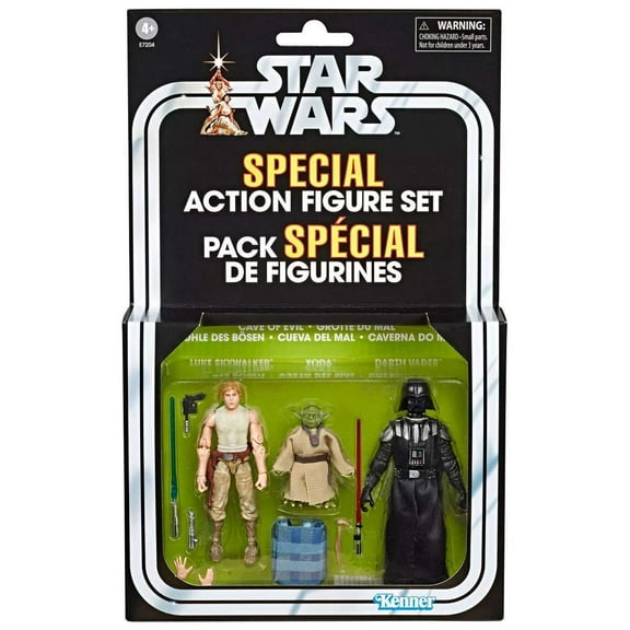 Star Wars Vintage Special Cave of Evil Action Figure 3-Pack (Luke Skywalker, Yoda & Darth Vader)