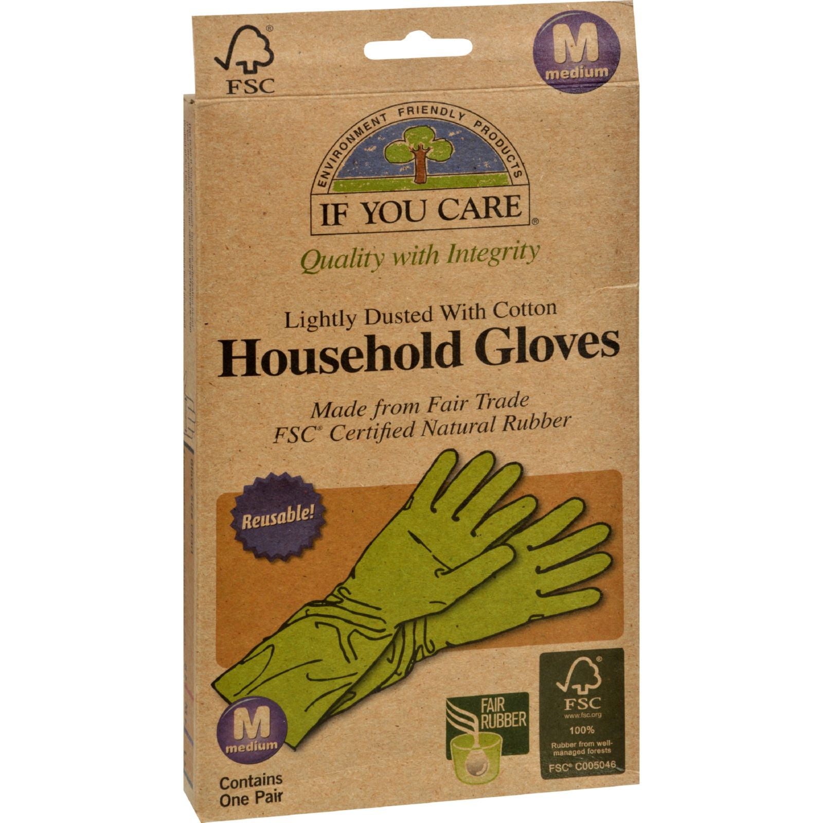 If You Care Household Gloves Medium 1 Pair