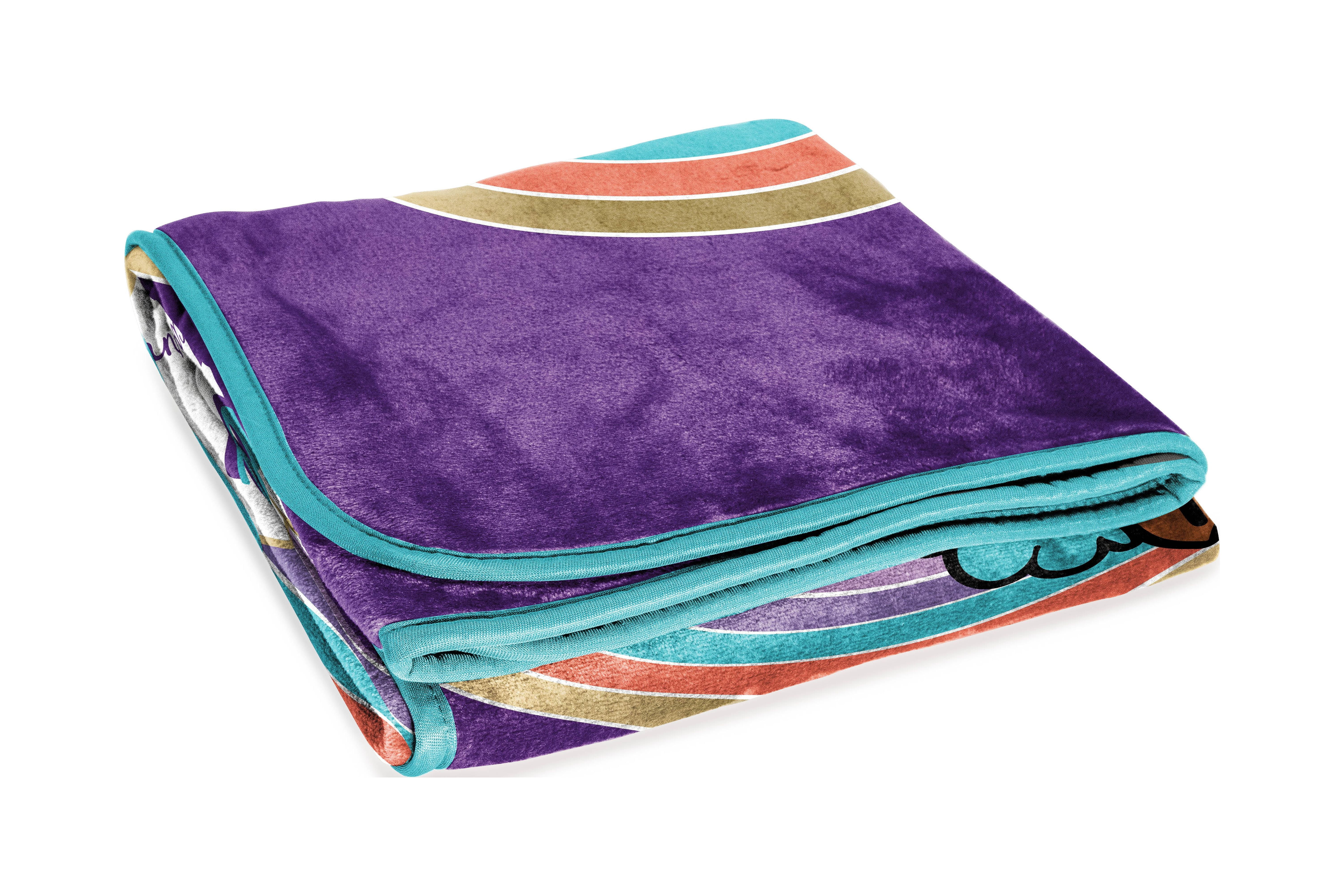 Afro Unicorn Kids Throw, 46 x 60, Microfiber, Purple, Afro Unicorn
