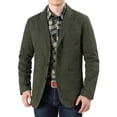 thumbnail image 1 of Chaqueta de primavera Blazers para hombre Blazer informal de algodón Abrigo de traje Blazer para hombre Chaquetas masculinas, 1 of 5