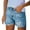 Blue, variant on CHWGFWL Women’S Capris Fashion Womens Pocket Jeans Denim Pants Female Hole Bottom Sexy Casual Shorts Plus Size Jean Shorts(Blue,L)