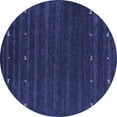 thumbnail image 1 of Ahgly Company Indoor Round Abstract Blue Contemporary Area Rugs, 6' Round, 1 of 4