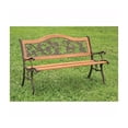 thumbnail image 2 of Benjara Alba 23.75" Transitional Wood Park Bench in Antique Oak, 2 of 3