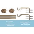 thumbnail image 6 of Urbanest Pinecone 3/4" Farmhouse Telescoping Curtain Rod – Adjustable Metal Window Curtain Rod with Decorative Finials, Heavy-Duty & Extendable Drapery Rod, 28"-48", Cottage Beige, 6 of 6
