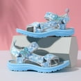 thumbnail image 3 of Sandals Girl's Hiking Sandals Kids Lightweight Adjustable Straps Open Toe Sport Sandals Toddler Summer Sports Outdoor Shoes Blue 32, 3 of 6