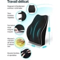 thumbnail image 5 of Ergonomic Lumbar Support Cushion, Memory Foam Car Seat Back Support Office Chair, Backrest with Anti-Static Coating and Adjustable Double Straps, Blac, 5 of 5