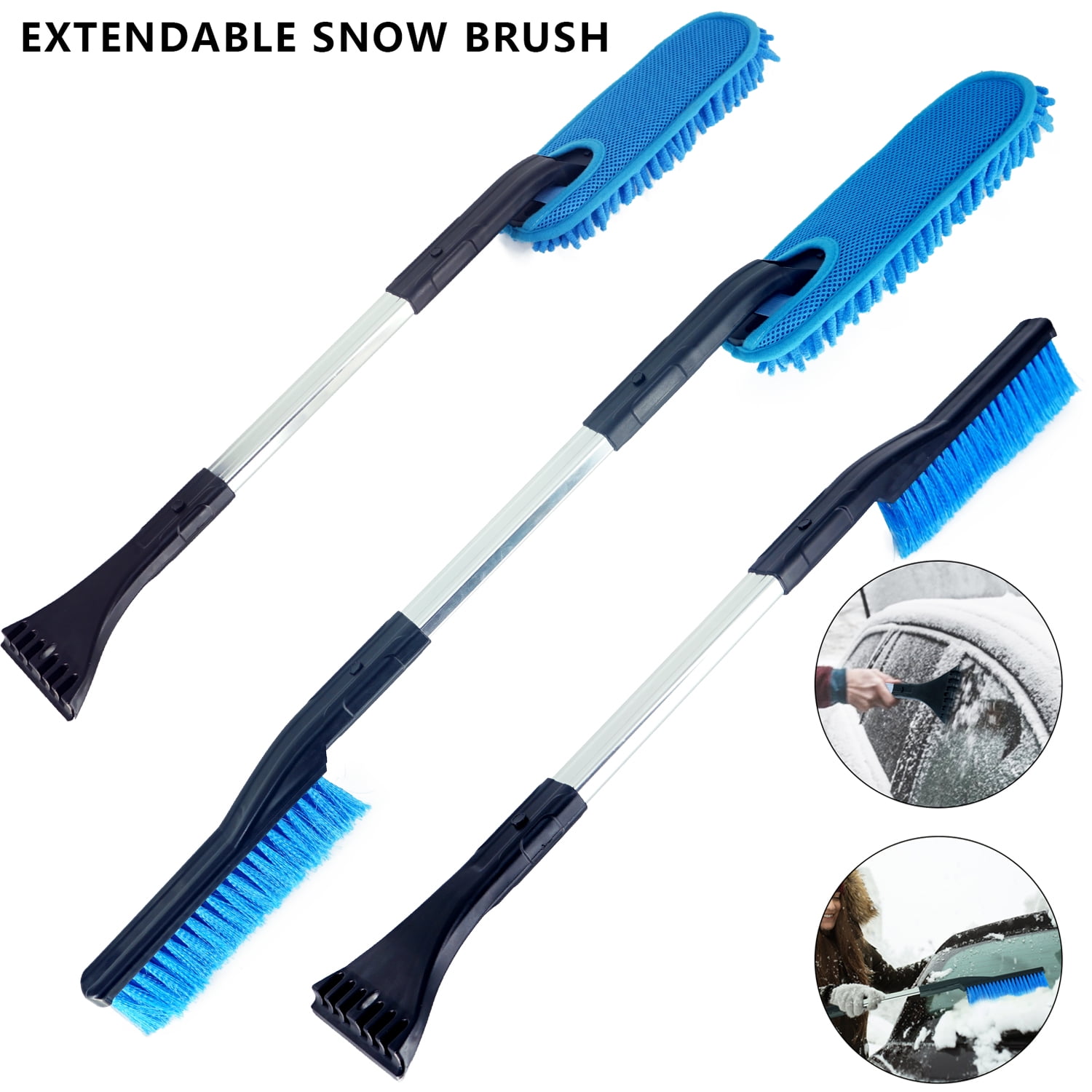 SAYW ICE Scraper for Cars and Small Trucks Snow Brush Snow Removal Shovel and Ice Cleaner Remover Tool,Dang Near Indestructible Ice Scrapers from Scrape Frost and Ice,Car Truck SUV Windshield Black 