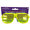 1 Pack, Yellow, variant on Shutter Sunglasses, Fun Slatted Party Glasses, Bold, Vibrant Frames, Perfect for Costume Parties, Photo Booths, Party Favors, Lightweight, Comfortable, Eye Catching Accessory, Yellow