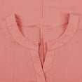thumbnail image 6 of Pink Plus Size Tops Sleeve Shirt V Neck Solid Top Plus Casual Women Size Color Long Blouse Loose Women's Blouse Shirts for Women, 6 of 6