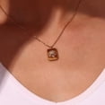 thumbnail image 4 of HIJONES 12 Birth Flower Square Tag Pendant Necklaces for Women Jan. to Dec. Guardian Month Flower Pendant Engraved Dainty Jewelry May Lily, 4 of 6