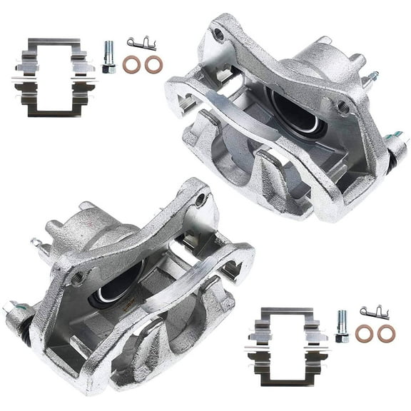 A-Premium Disc Brake Caliper Assembly with Bracket Compatible with Mitsubishi Lancer 2008-2017 Front Driver and Passenger Side 2-PC Set