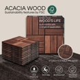 thumbnail image 4 of Baldosas THYOI de madera de acacia entrelazadas, 10 unidades, color marrón oscuro, 4 of 7
