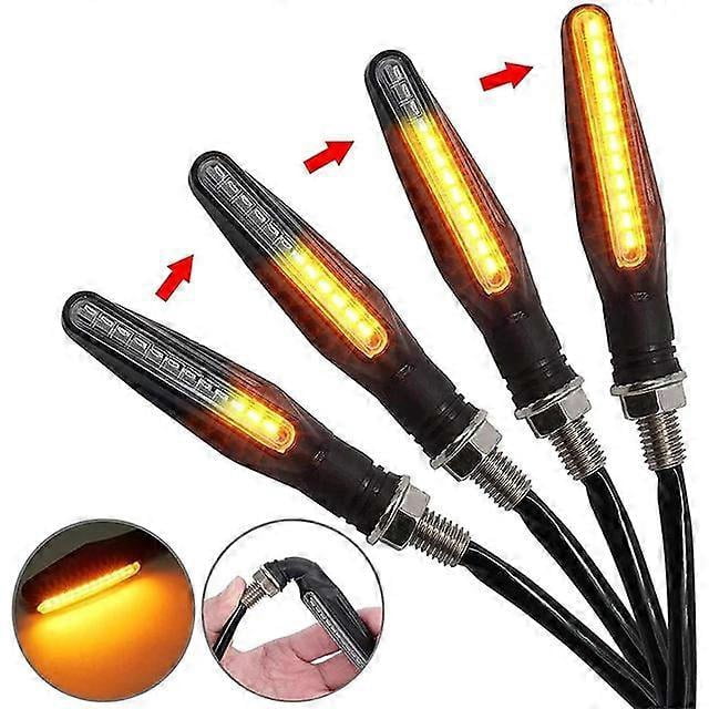 4Pcs Motorcycle Turn Running Signals Light LED