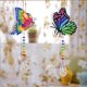 thumbnail image 4 of Kits de atrapasueños con pintura de diamante de mariposa colorida para adultos, atrapasueños de cristal con forma de mariposa, arte con diamantes, adorno colgante, viento, 2 uds., 4 of 5