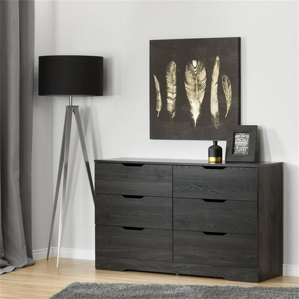 grey oak dresser set Rookery Beige And Gray Washed Oak And Textured Light Gray upholstered Panel  Bedroom Set