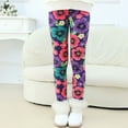 thumbnail image 4 of Esaierr 3PCS Toddler Girls Fleece Lined Leggings for Kids Winter Pants Trousers Kids Thick Warm Printed Pants for 3-12 Years, 4 of 5
